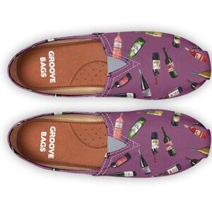 WINE PATTERN CASUAL SHOES 8.5